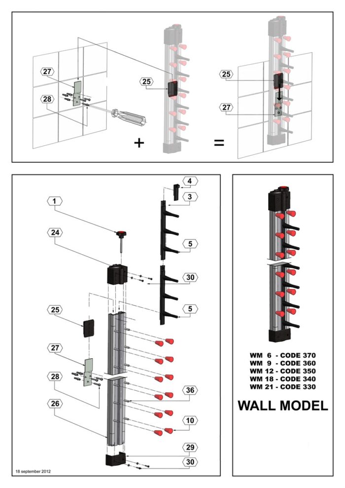 BORDENREK WANDMODEL 6 - Afbeelding 3