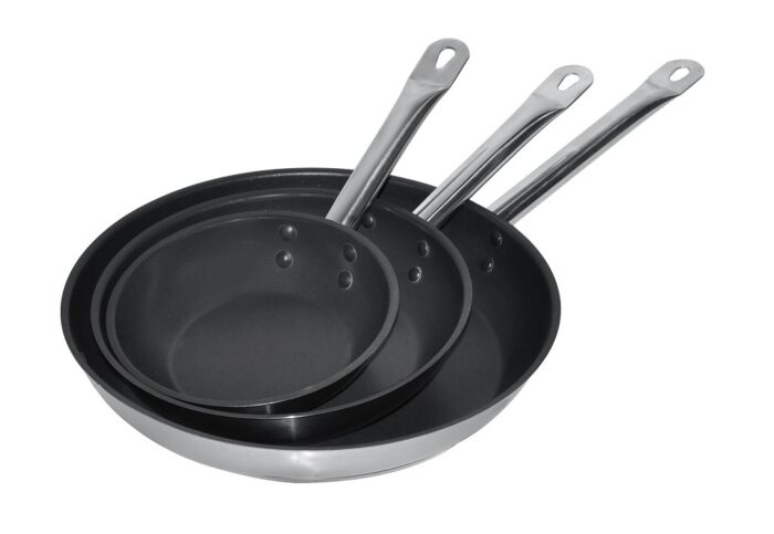 KOEKENPAN RVS + TEFLON ø24 2,3