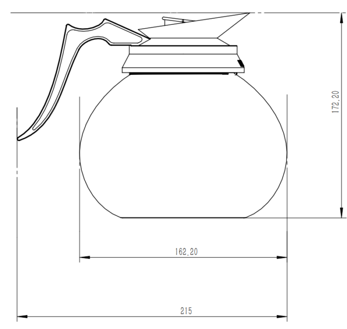 GLAZEN KOFFIEKAN 1.8L - Afbeelding 2